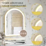 Arch LED Bathroom Mirror with Demister & Touch Control