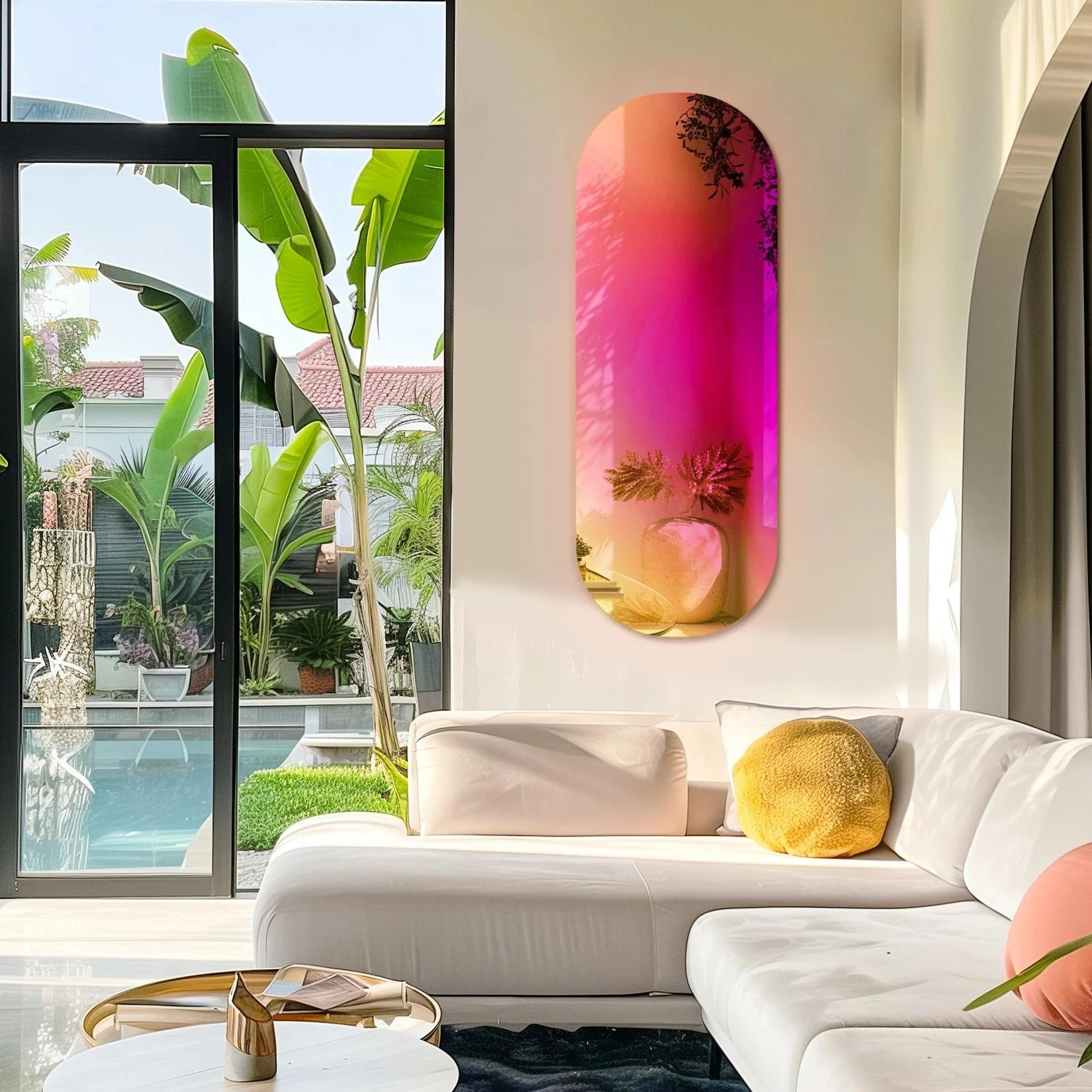Oval Rainbow Wall Mirror