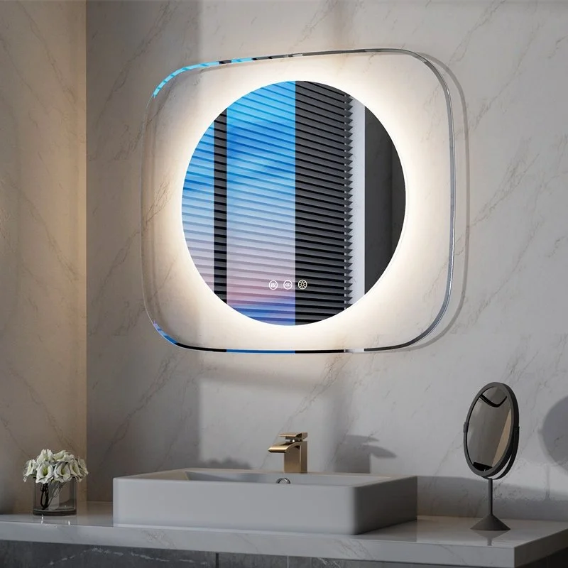 Unique LED Backlit Bathroom Vanity Mirror with 3-Color Dimming & Anti-Fog