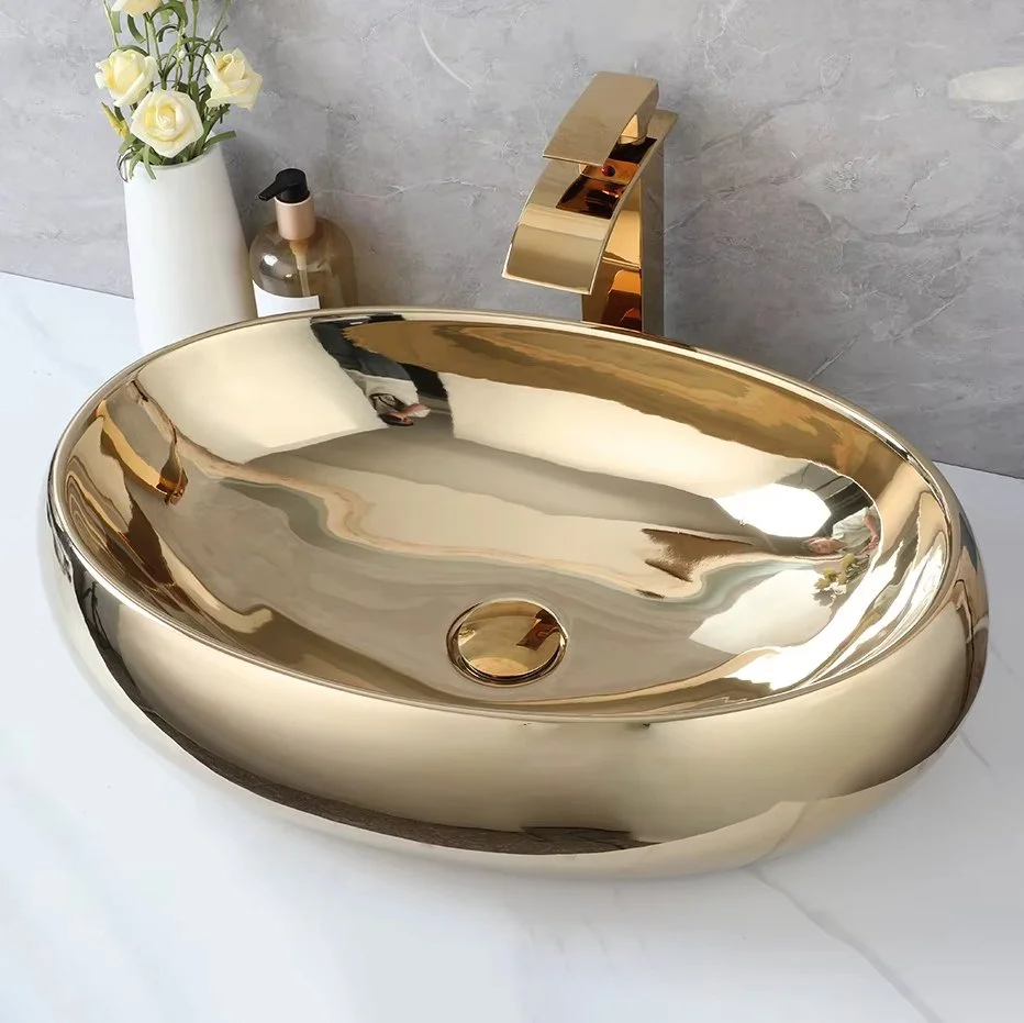 Luxury Gold Bathroom Waterfall Faucet Set – Single Handle Basin Mixer Tap