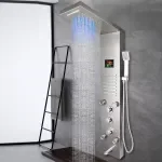 Luxury LED Digital Shower Panel with Massage Jets & Temperature Display