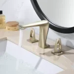 Elegant Black Widespread Bathroom Faucet – Dual Handle 8" Basin Mixer