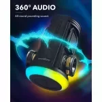 Portable 360° Sound Bluetooth Speaker with LED Light Show, Waterproof and 12-Hour Battery Life