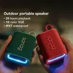 Portable 5W Bluetooth Speaker with IPX7 Waterproof, APP Control & RGB Lighting