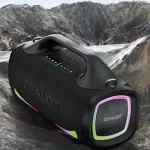 100W High-Power Portable Bluetooth Speaker with RGB Lights and Waterproof Design