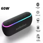 60W Waterproof Wireless Bluetooth Speaker with Dual Bass and Power Bank