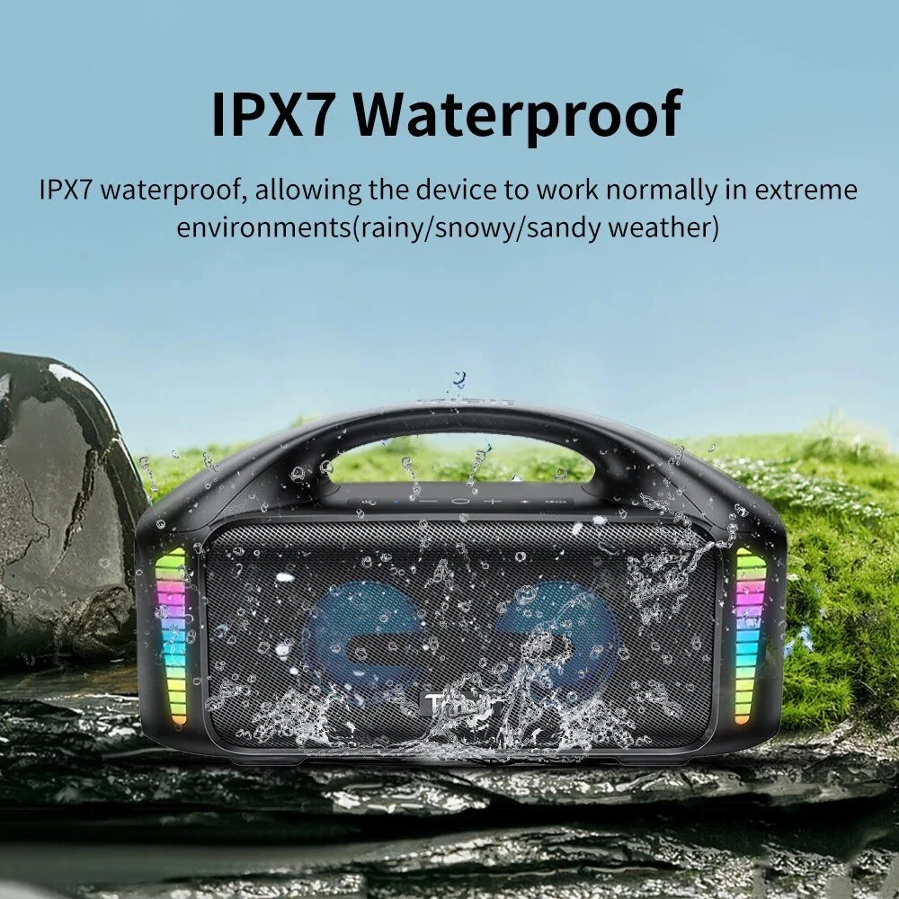 90W Portable Bluetooth Speaker with IPX7 Waterproof and 30H Playtime