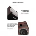 Bluetooth Computer Speaker with 360-Degree Surround Sound and Wooden Cabinet