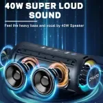 40W Portable Waterproof Bluetooth Speaker with Deep Bass