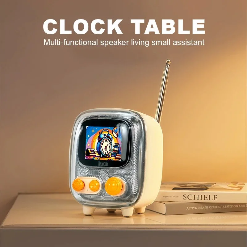 Mini Portable Bluetooth Speaker with Pixel Art Alarm Clock & DIY Display
