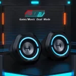 RGB Compact Bluetooth Gaming Speaker with AUX & USB Sound Card Connection