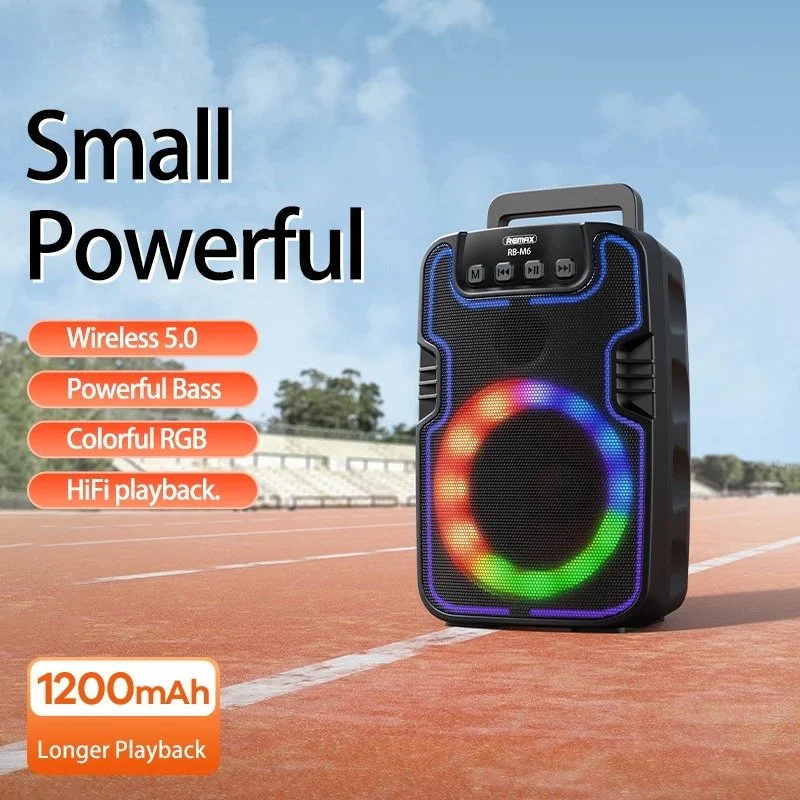 Portable Outdoor Wireless Speaker with Colorful RGB Lights