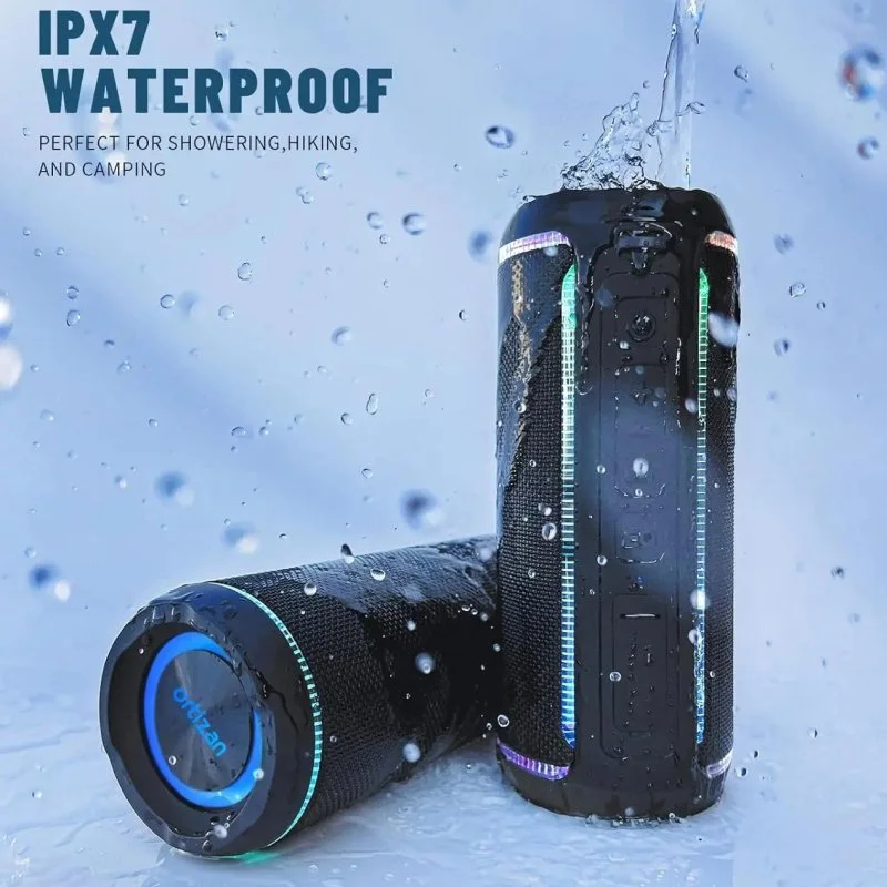 40W Portable Bluetooth Speaker with RGB Light, Waterproof & TWS Pairing