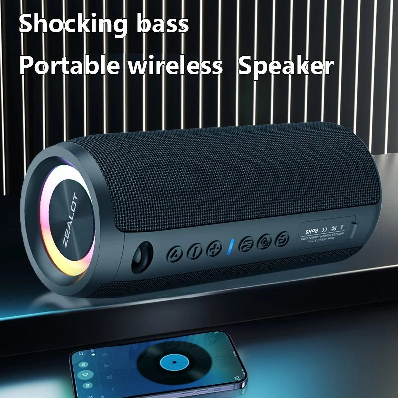 40W Outdoor Portable Wireless Speaker, Waterproof Subwoofer, Dual Pairing