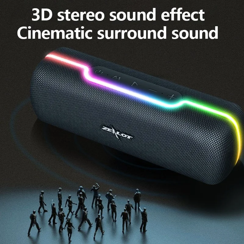 Portable Outdoor 10W Wireless Speaker with Waterproof Subwoofer & Dual Pairing