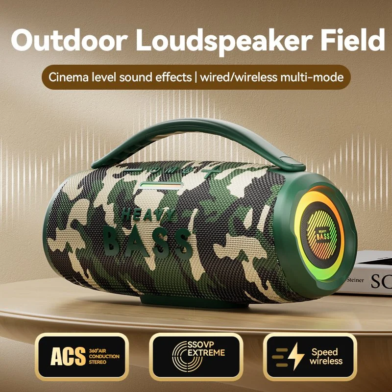 Portable 30W Heavy Bass Bluetooth Boombox Speaker with Super Subwoofer