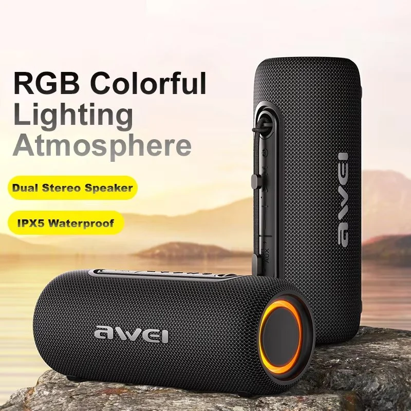 Colorful Bluetooth Speaker with Atmosphere Lights and Hands-Free Call