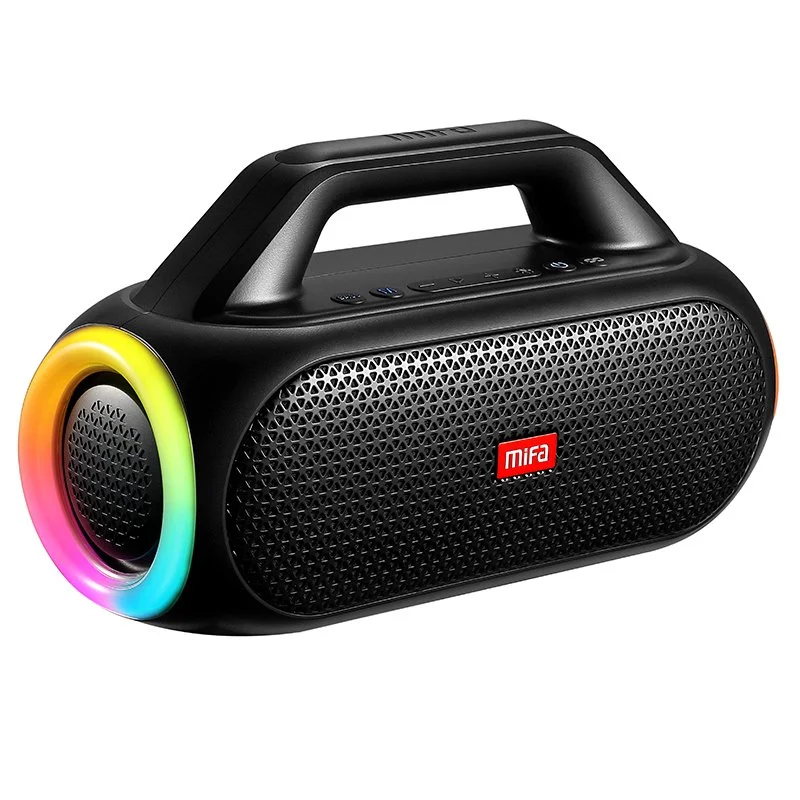 Powerful Waterproof Bluetooth Speaker with Bass Boost and LED Lights