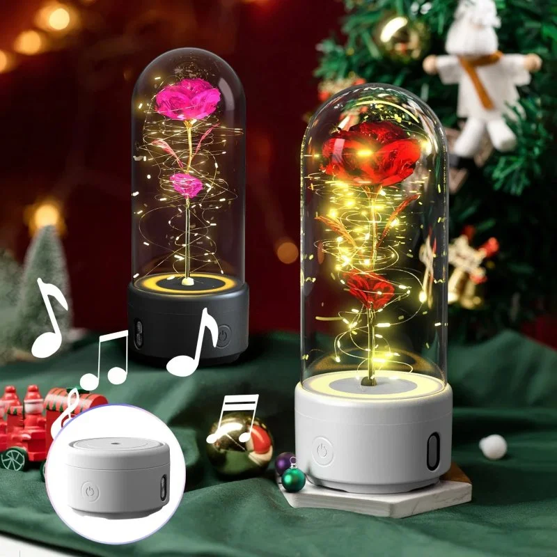 2-in-1 Rose Light and Bluetooth Speaker