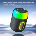 12W Portable Bluetooth Speaker with RGB Lights and Deep Bass