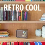 Retro Wood Bluetooth Radio with AM/FM Tuning Dial and Built-in Speakers
