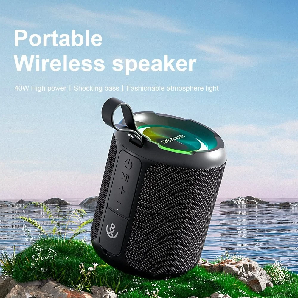 40W Portable Bluetooth Speaker - Waterproof Subwoofer with TF Card Support