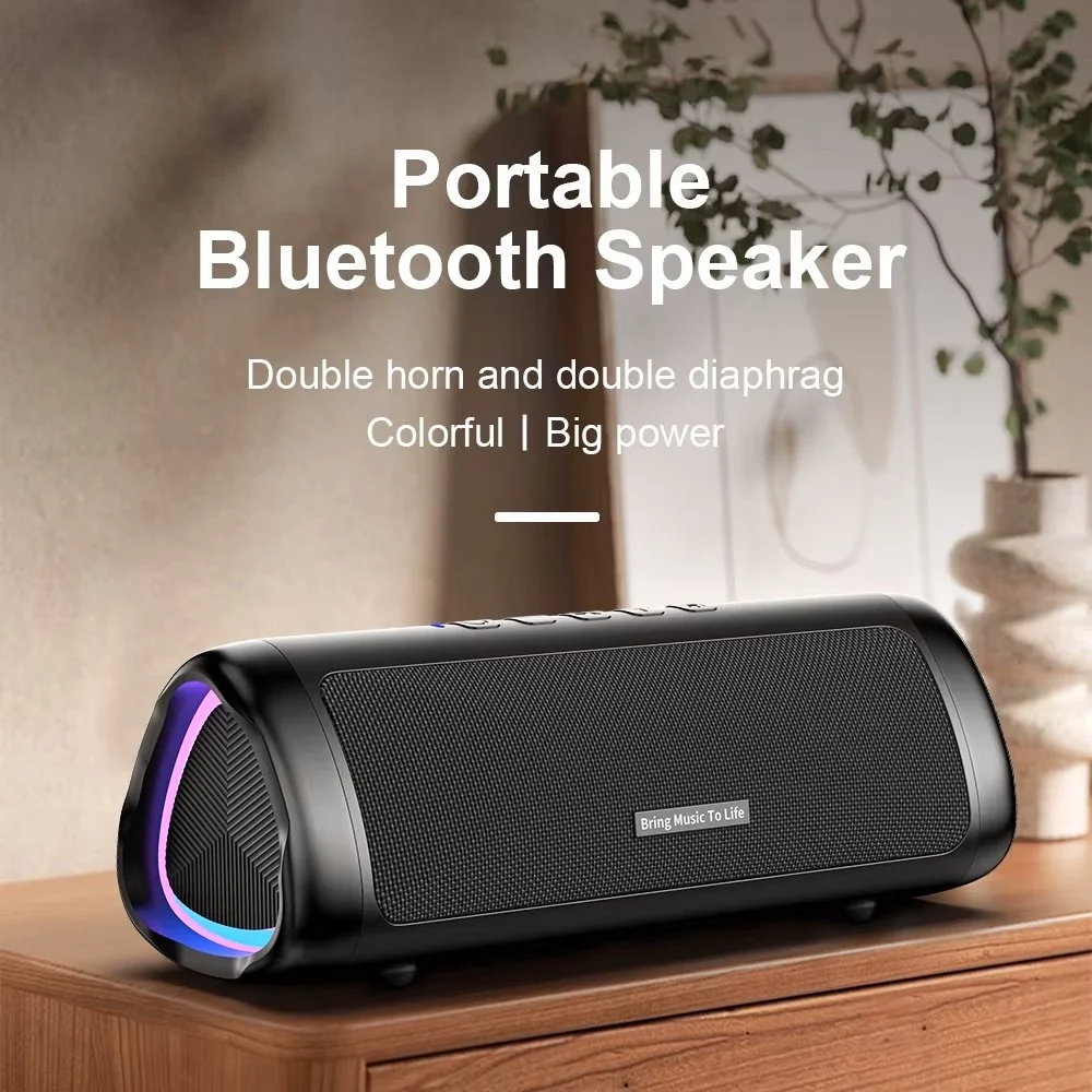 20W Portable Bluetooth Speaker - IPX6 Waterproof with RGB Light