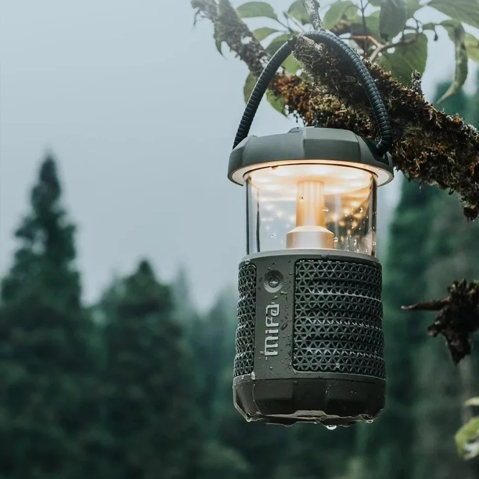 Wild Camping Bluetooth Speaker with 360° Sound & Light, Waterproof
