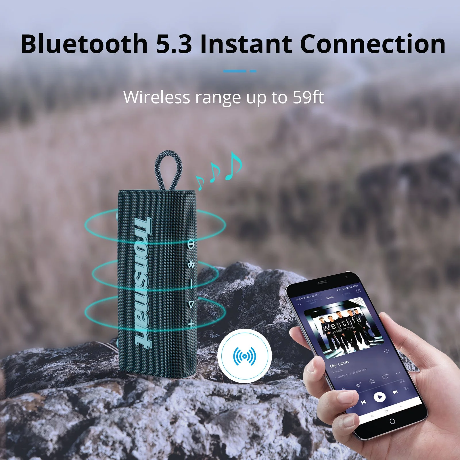 Portable Bluetooth 5.3 Speaker with Dual Drivers