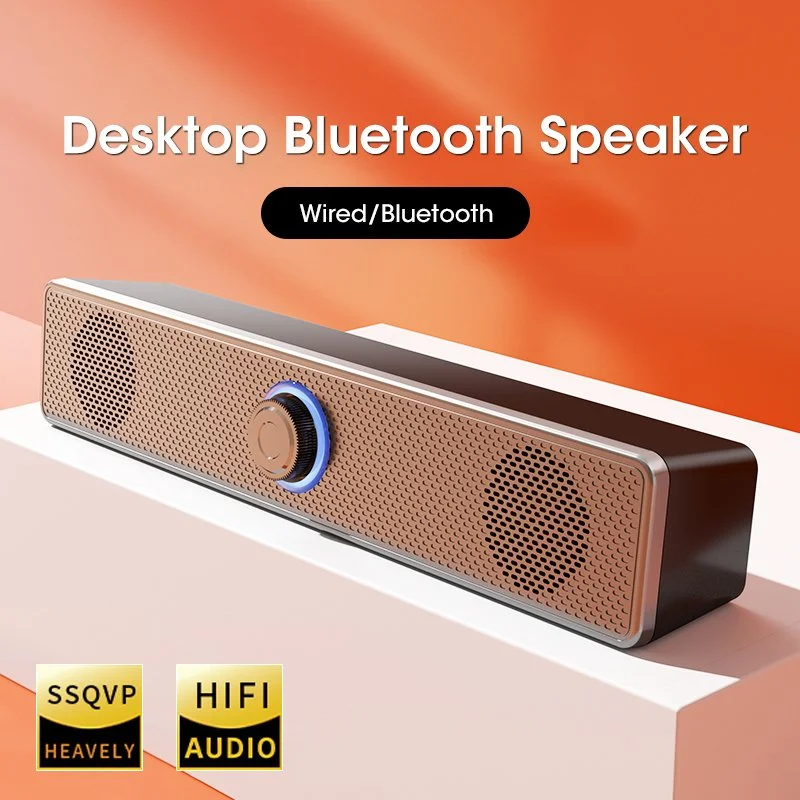 Bluetooth & Wired Computer Soundbar with Subwoofer for PC, Laptop & Home Theater
