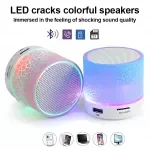 Portable Bluetooth Speaker with LED Lights, TF Card, USB Subwoofer