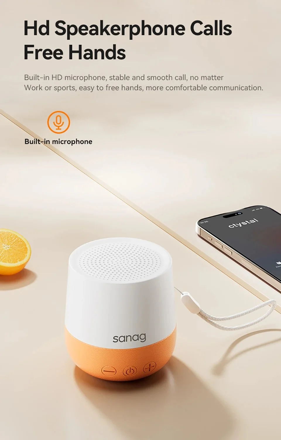 Bluetooth 5.3 Portable Wireless Speaker with HD Sound & 10H Playtime