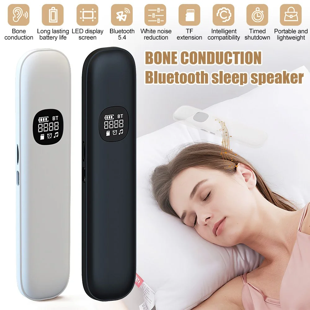 Bone Conduction Sleep Speaker with Timer and Bluetooth – White Noise Soundbar