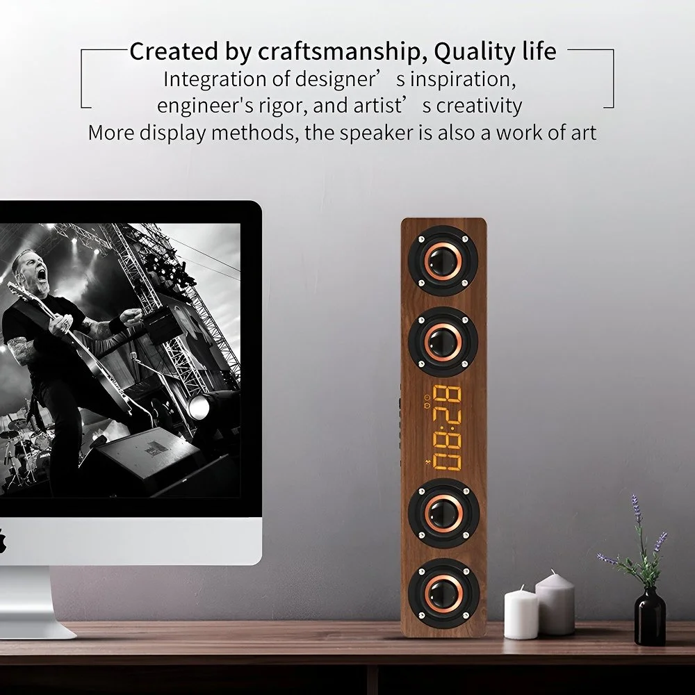Wooden Bluetooth Alarm Clock