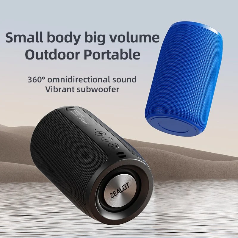 Portable Bluetooth Waterproof Speaker with Subwoofer & AUX/TF Support