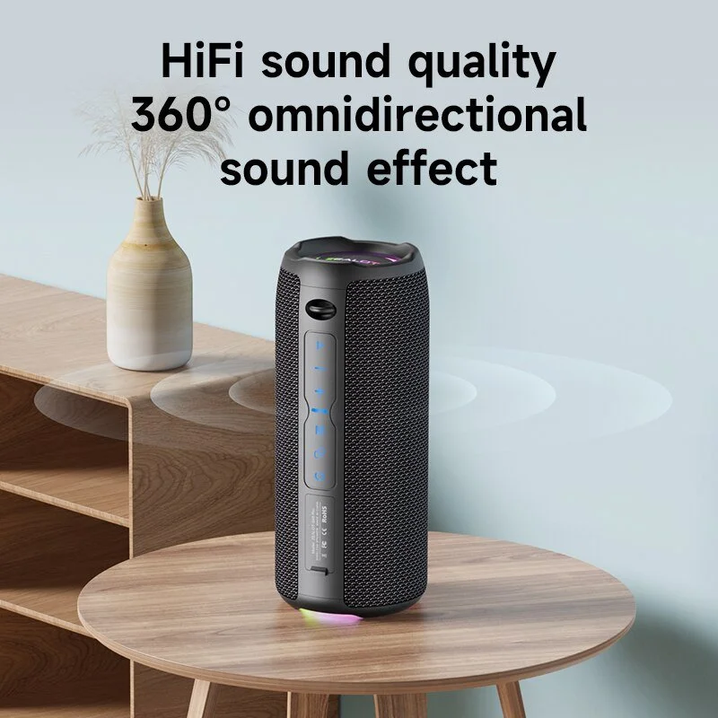 Portable Waterproof Bluetooth Speaker 20W Powerful Bass with Dual Wireless Pairing