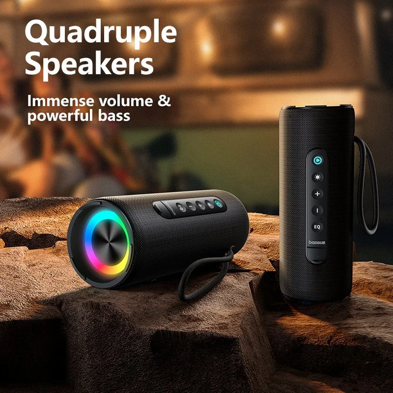 Powerful Wireless Bluetooth Speaker with Waterproof Design & RGB Lights