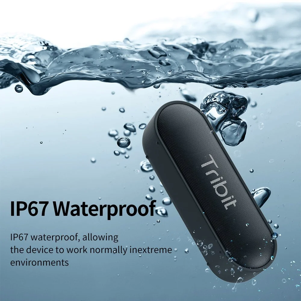 Portable Bluetooth Speaker with Waterproof Design, Deep Bass & 24-Hour Playtime
