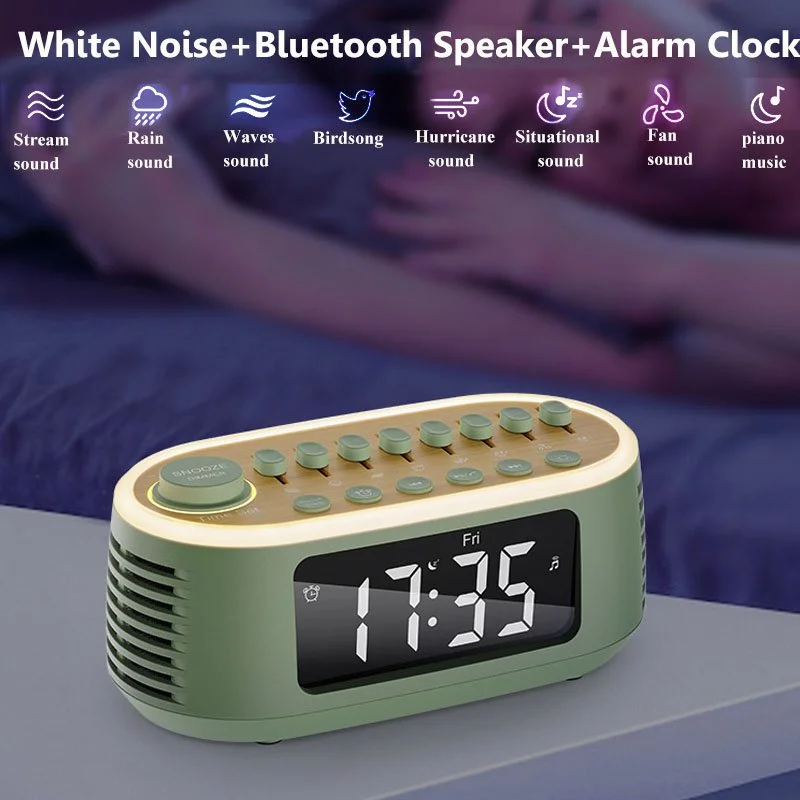 Stereo Bluetooth White Noise Sleep Soundbar with Timer, Alarm & Mic