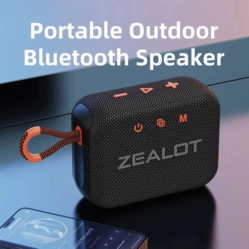 Outdoor Waterproof Bluetooth Speaker with Dual Drivers & 12H Playtime