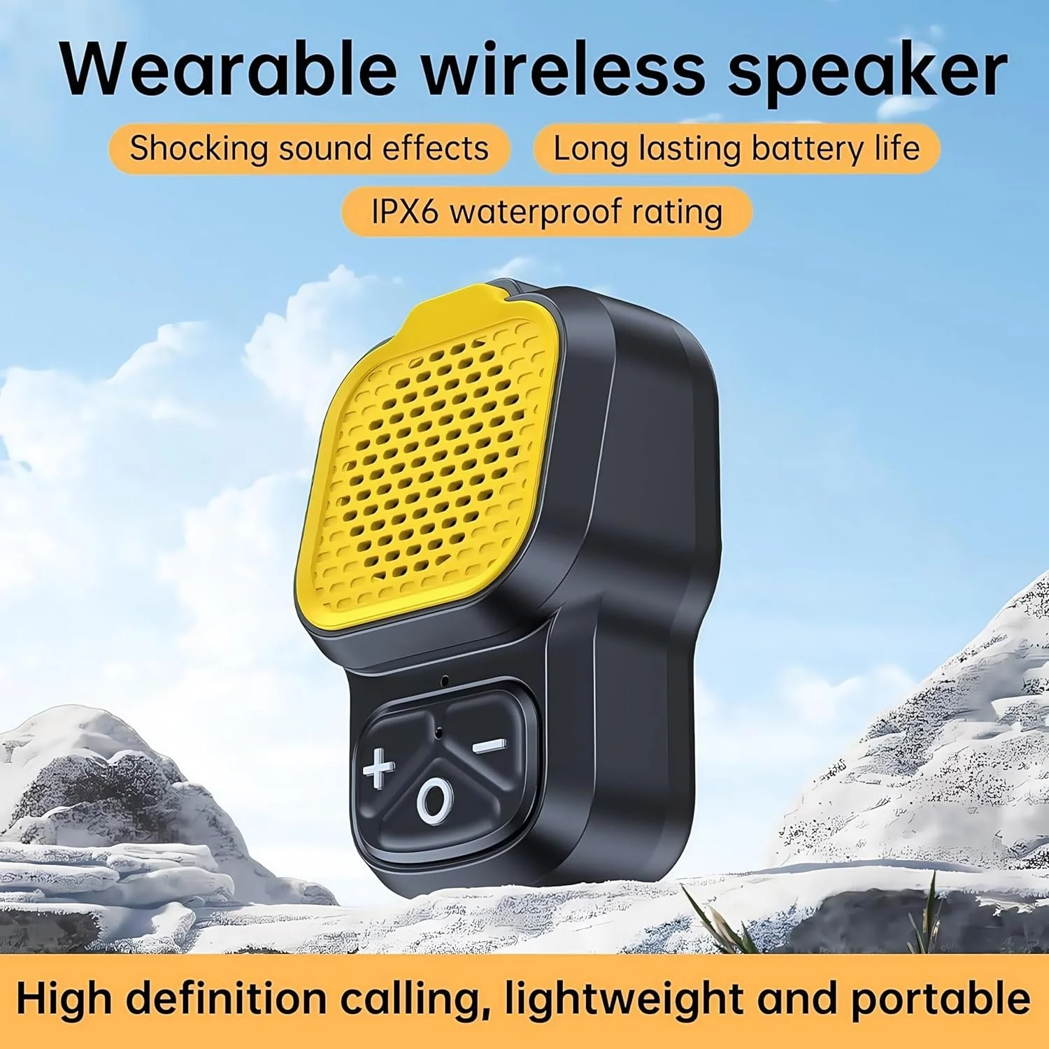 Clip-On Mini Waterproof Bluetooth Speaker – Portable Wireless Outdoor Sound