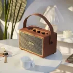 Retro Wooden Bluetooth Speaker with Deep Bass and 30W High Power Sound