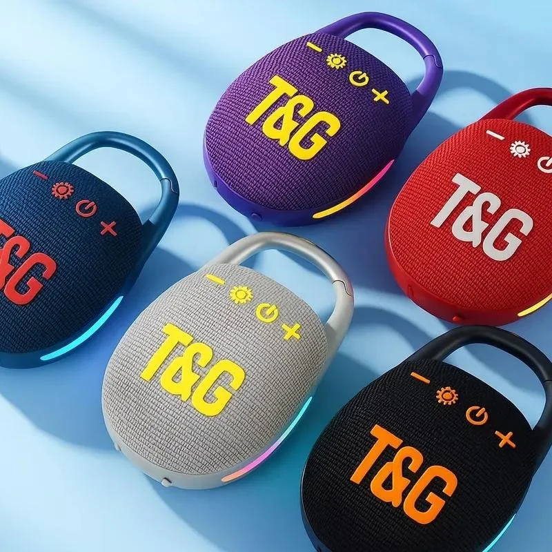 Portable Bluetooth Speaker with Deep Bass & Colorful LED Lights