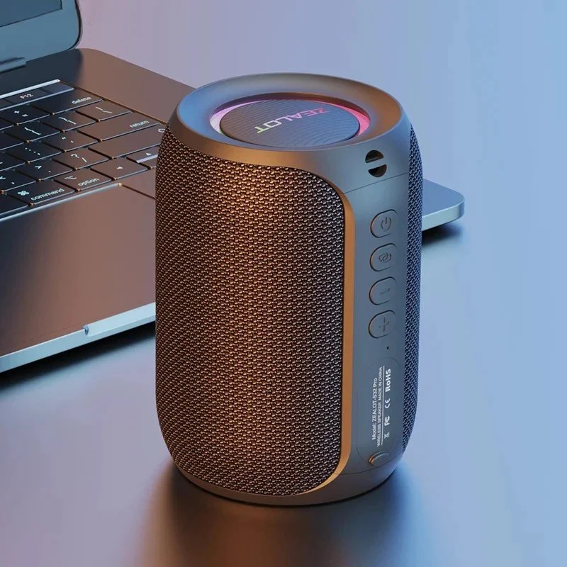 Powerful Bluetooth Speaker with Deep Bass & LED Lights | Waterproof Portable Sound Box