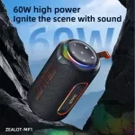 Portable Bluetooth Speaker 60W Outdoor Wireless Waterproof Stereo