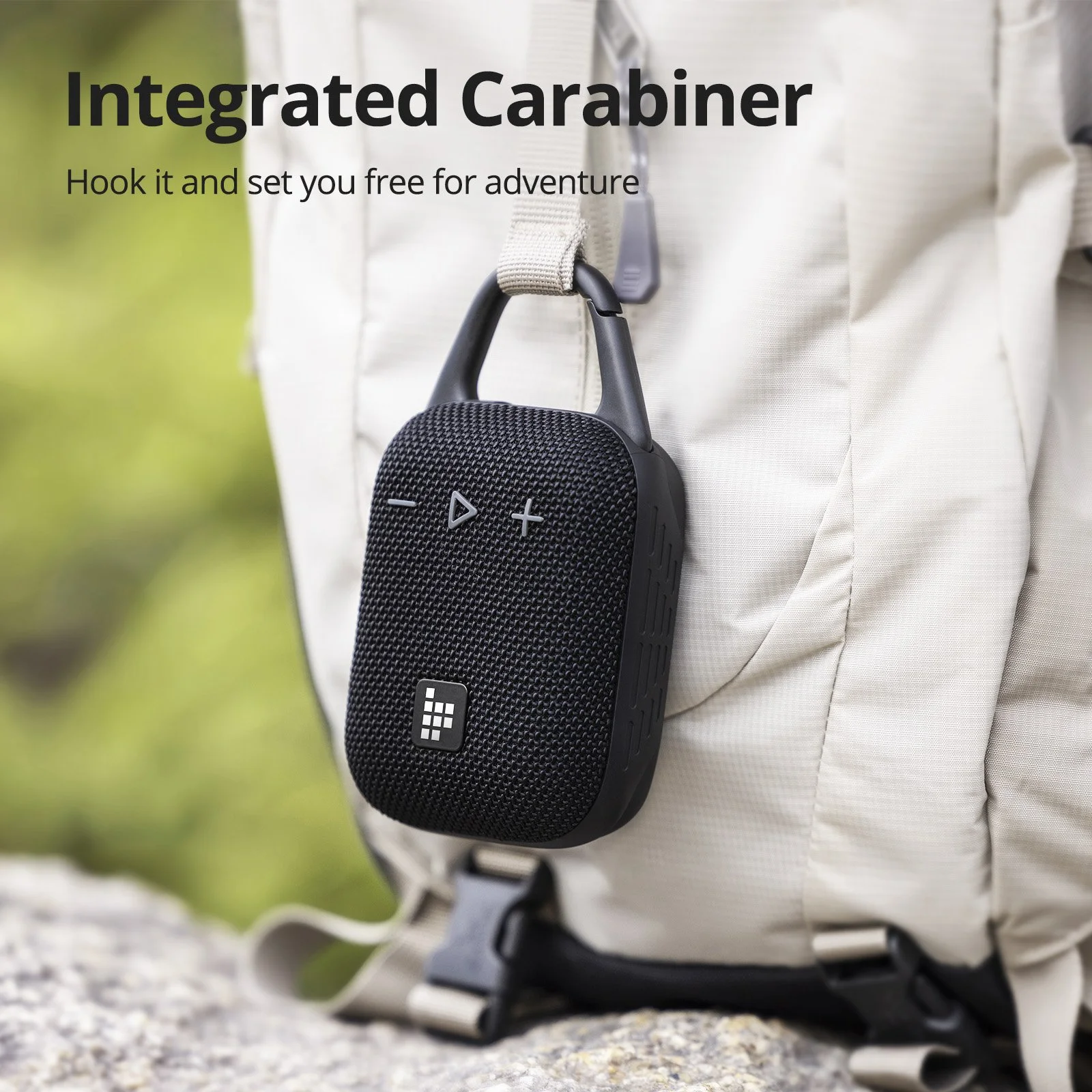 Portable Bluetooth Speaker with Hook, Waterproof, 20H Playtime