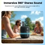 Portable Bluetooth Speaker with 360° Sound and Waterproof Design