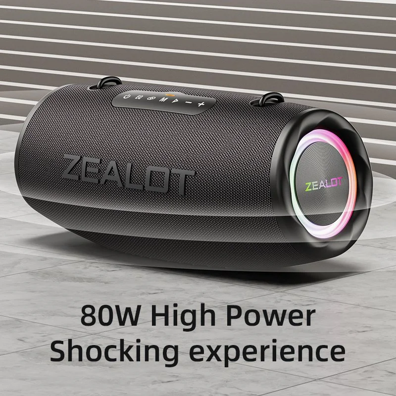 Portable 40W Bluetooth Speaker - Waterproof Outdoor Speaker with RGB Lighting