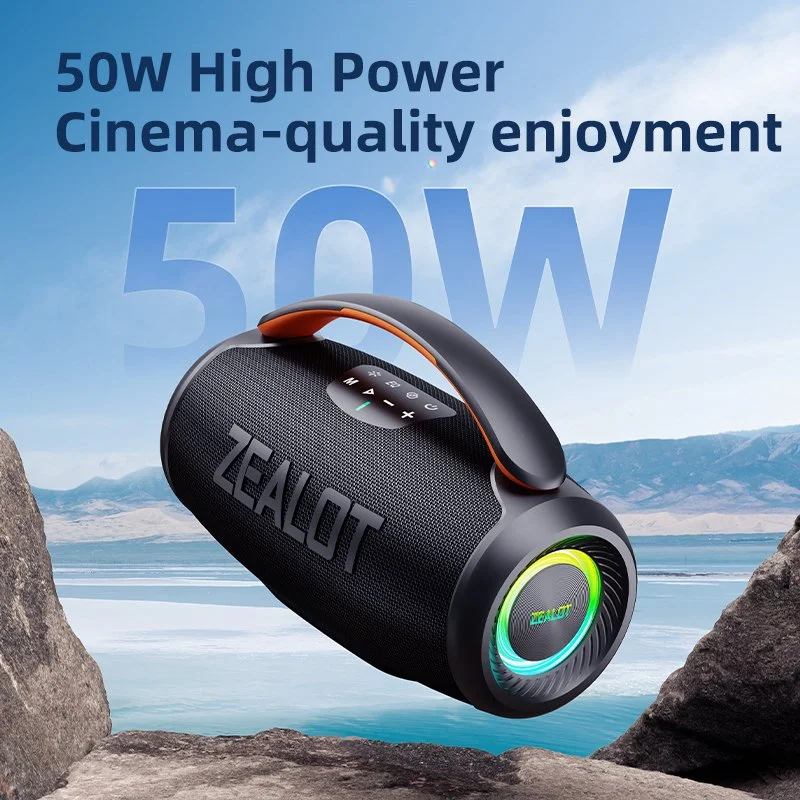 50W Waterproof Bluetooth Speaker - Portable Outdoor Audio with TWS
