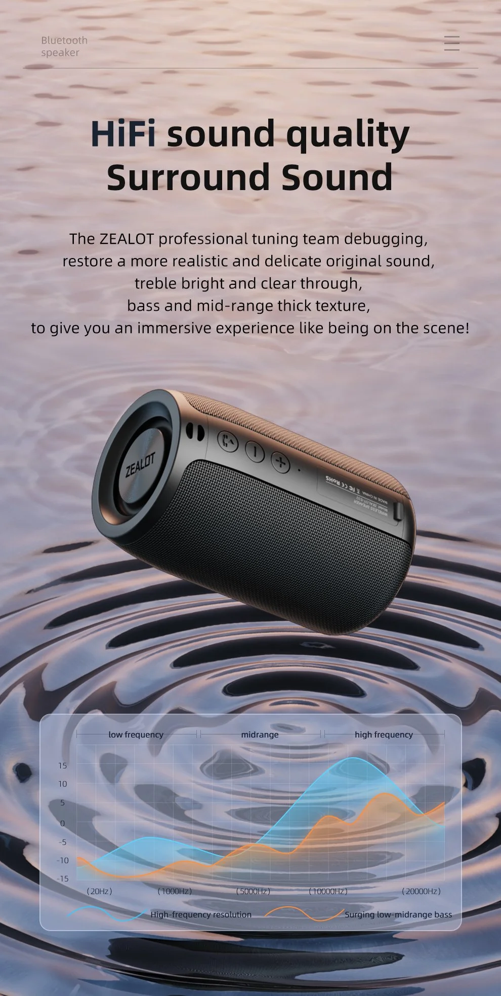 Portable Waterproof Bluetooth Speaker - Wireless Mini Column Box